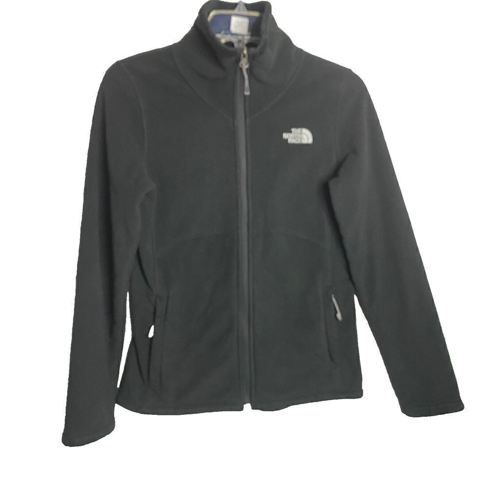 The North Face Osito Fleece Jacket Small Black Mock Neck Solid Long Sleeve‎